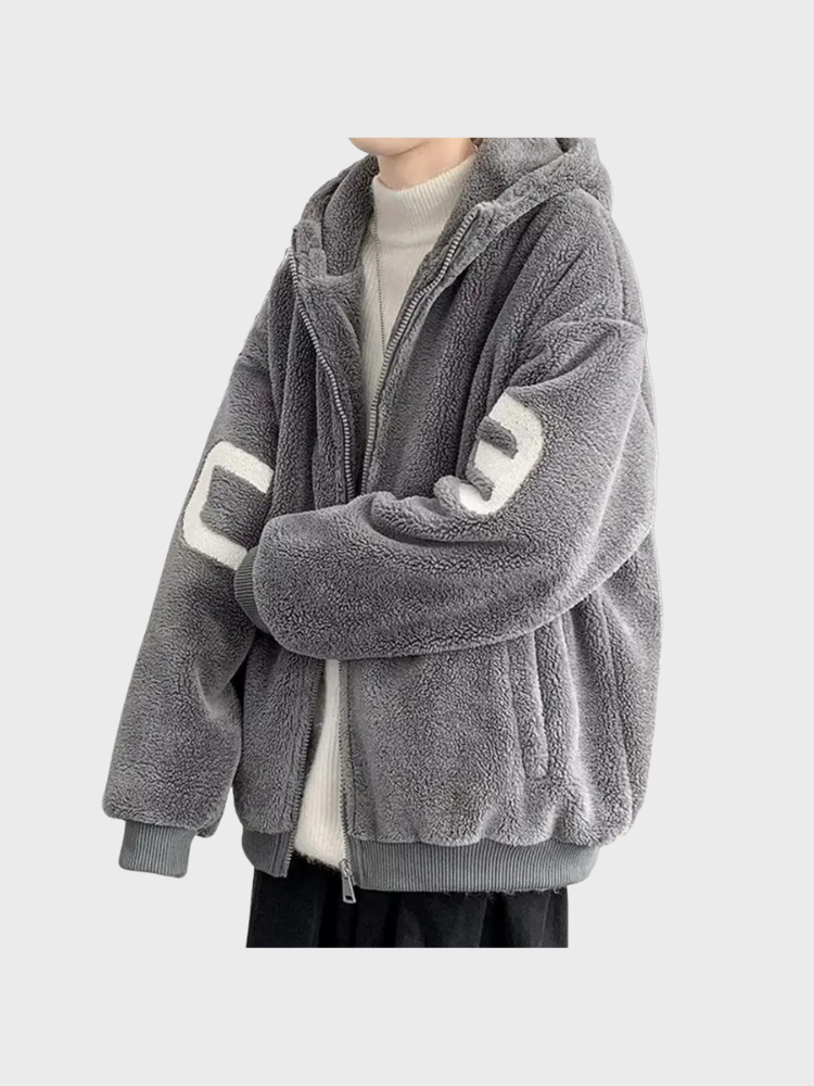 Oversized Fleece-Reißverschluss