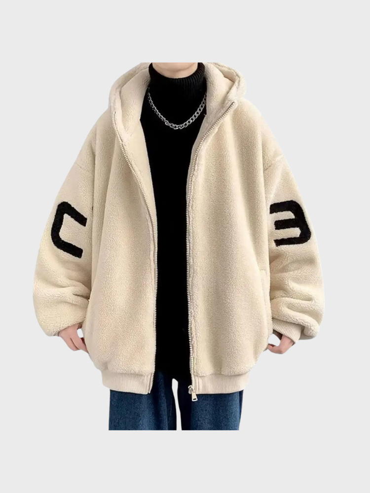 Oversized Fleece-Reißverschluss
