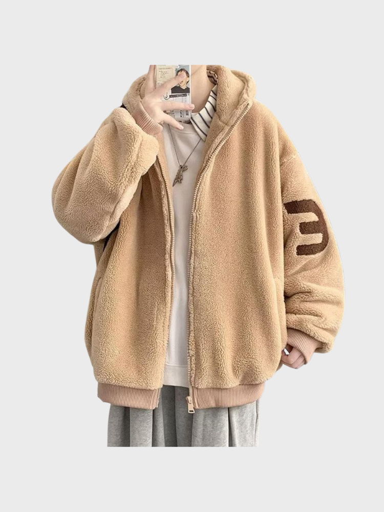 Oversized Fleece-Reißverschluss
