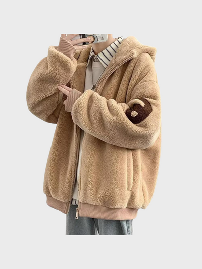 Oversized Fleece-Reißverschluss