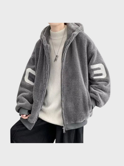 Oversized Fleece-Reißverschluss